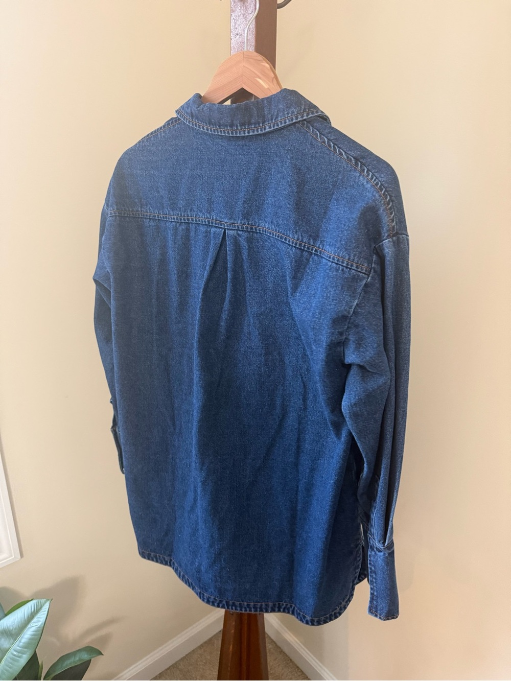 Lioness Dark Blue Denim Long Sleeve Shirt Dress - Picture 7 of 7